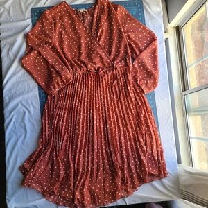 Polka Dot Wrap Dress Indigo Rose 2XL Vintage Feel Old Money Pretty Woman Vibe